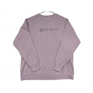 Comfort Colors Show Yourself Embroidered Crewneck Sweater Womens 2XL